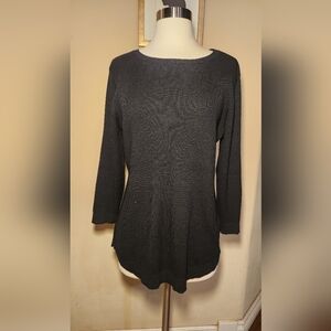 Cable and‎ Gauge black ribbed sweater size XL